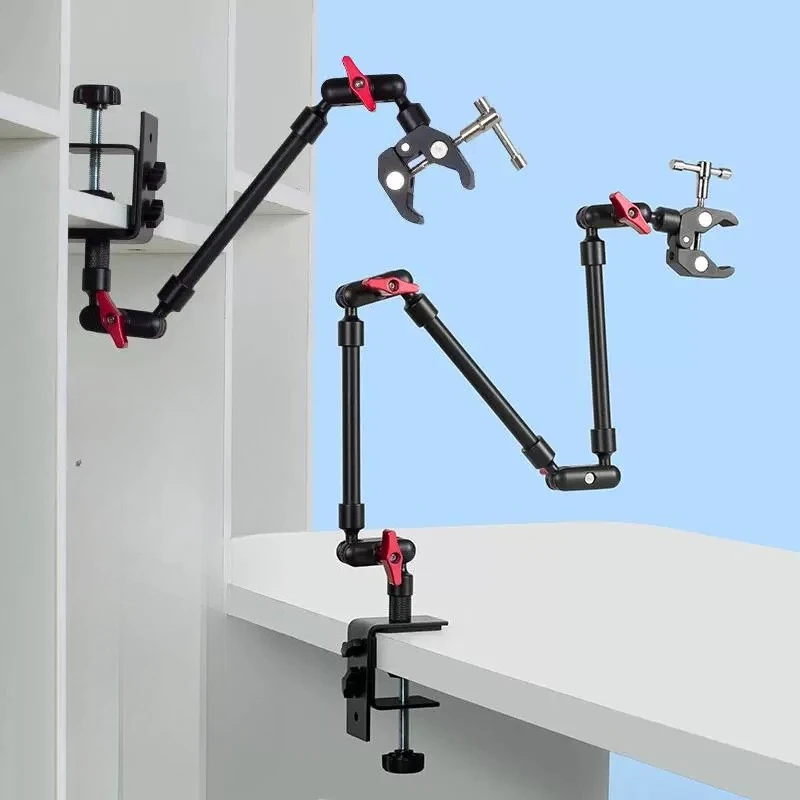 Universal Rotating Bracket Extension Rod Desktop Fixed Clamp Barcode Scanner Camera Rack Industrial Shooting Equipment Holder