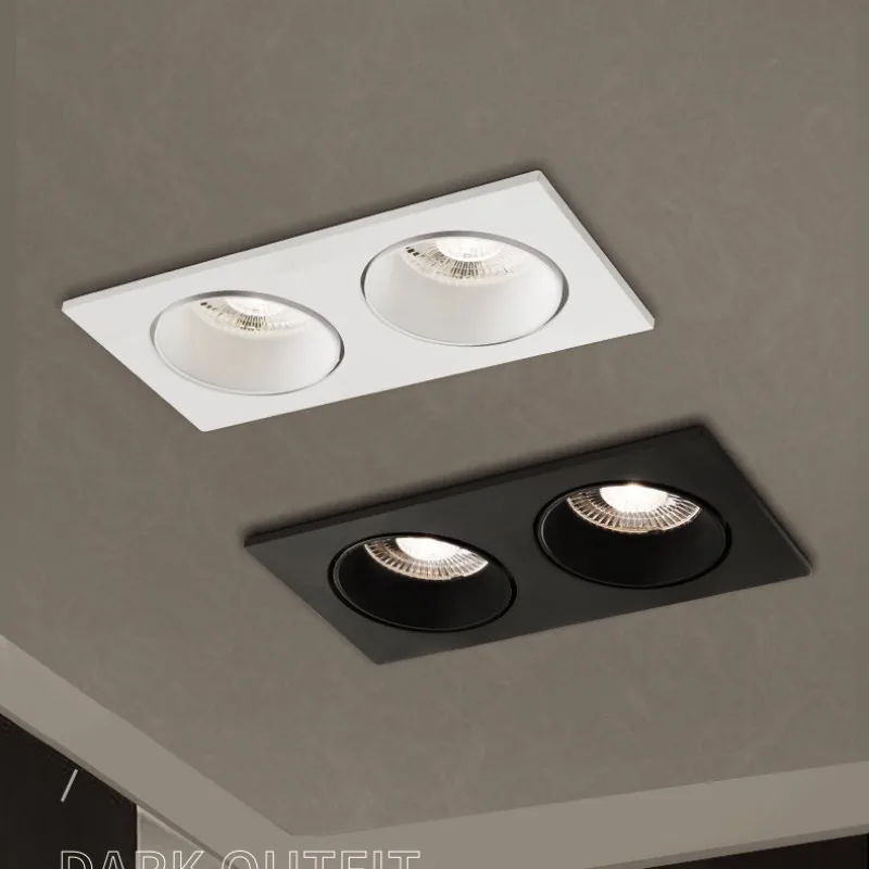 Moderne, einfache Downlight-Embedded-Dark-Dekoration für den Haushalt, ultradünn, kein Hauptlicht, einstellbarer Winkel, blendfreie LED-Strahler