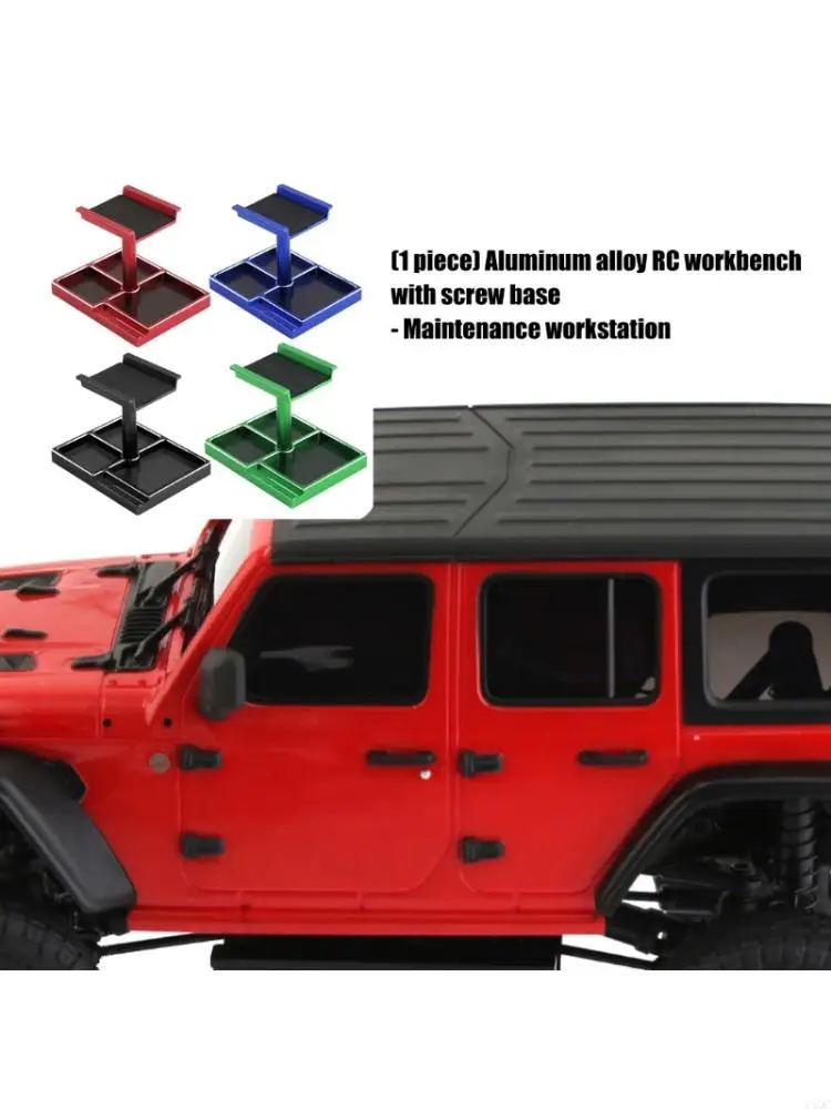 Support travail en métal pour réparation voiture en aluminium, pour Station réparation voiture à distance 1/18 1/24,