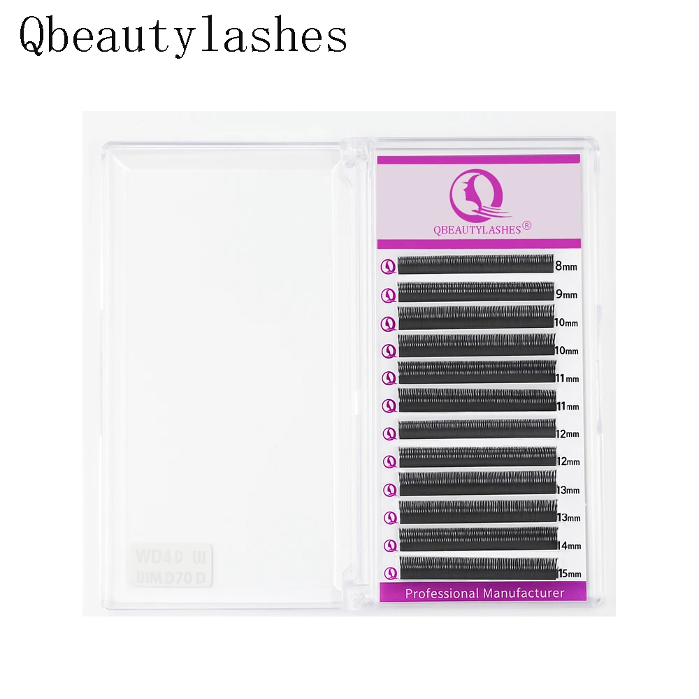 Qbeautyelashes 6DU على شكل الرموش تمديد YY جلدة لينة الطبيعية قبل الصنع مروحة رمش ملحقات ماكياج بالجملة