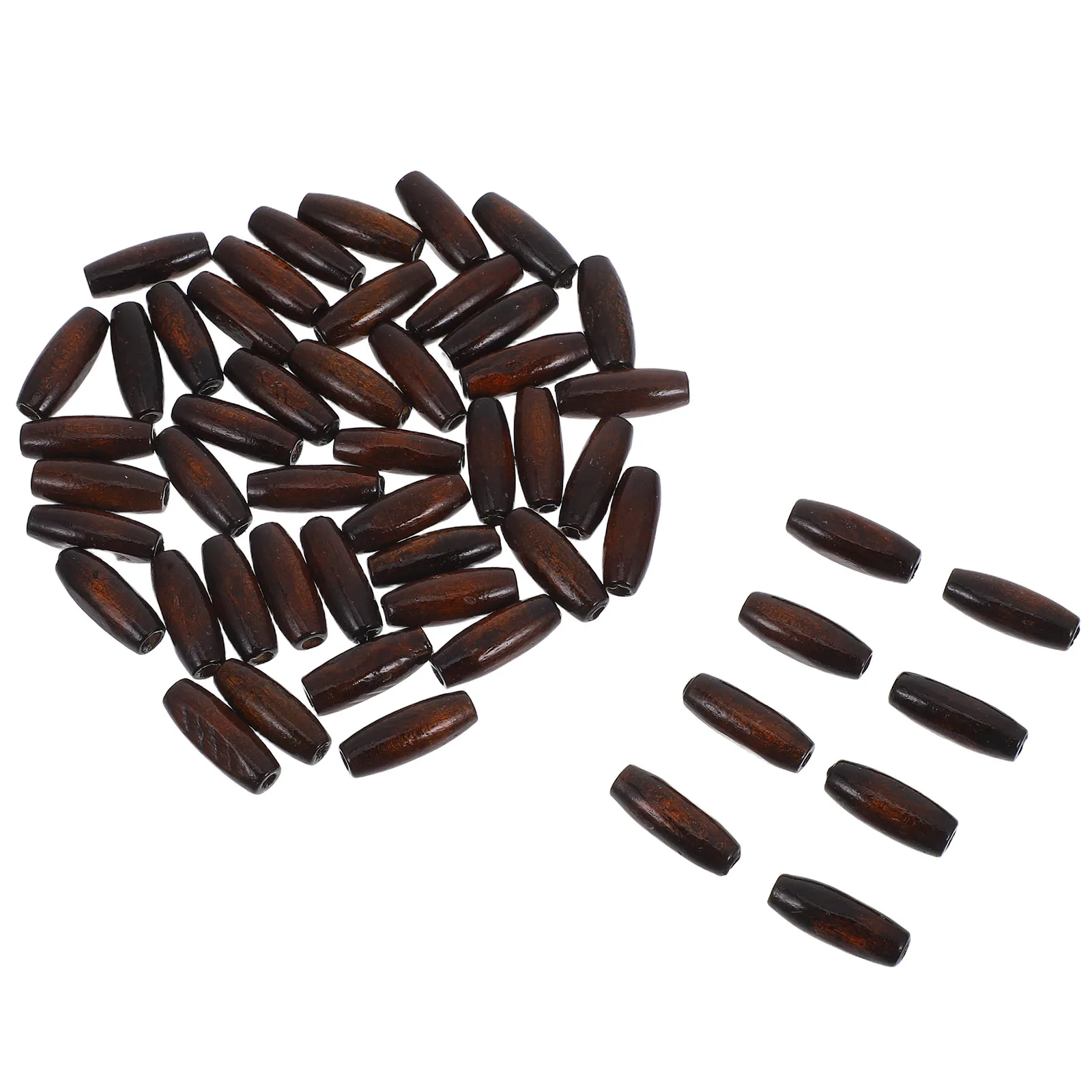 

50pcs Oval Natural Wood For Diy Crafts Macrame Jewelry Making Rustic Wooden Spacer Beads Farmhouse Decor Christmas Ornaments