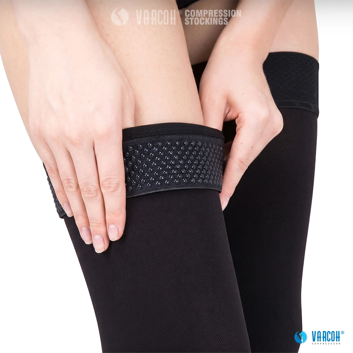 Footless Thigh-High Compression Stockings, 20–30 mmHg