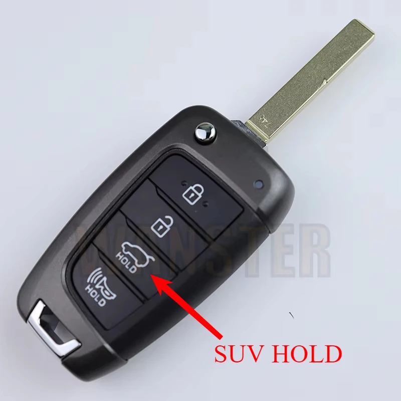 Car Key Housing Case Shell Fob for Hyundai 2018 2019 2020 2021 2022 Accent Elantra Kona Santa Fe Tucson Veloster Solaris Verna #4