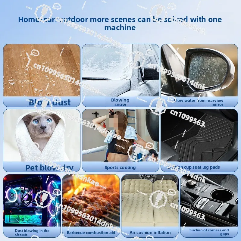High Speed Violent Turbo Fan Outdoor Handheld Fan Portable Charging Hair Dryer Car Dust Blower Original Factory