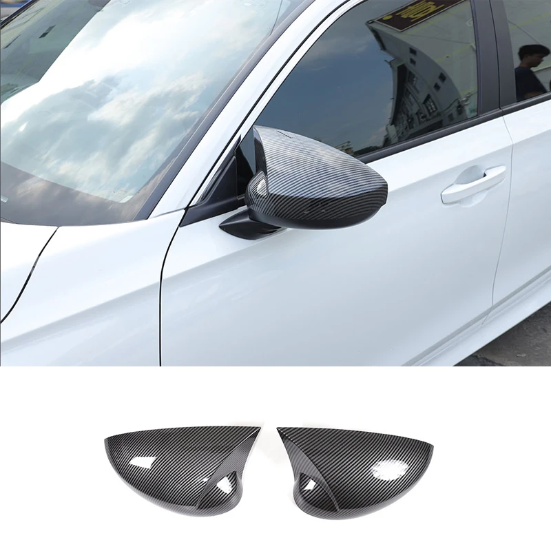For 2022-2024 Honda Civic/2023-2024 Acura Integra exterior mirror cover Protective cover ABS horn model Low-end version