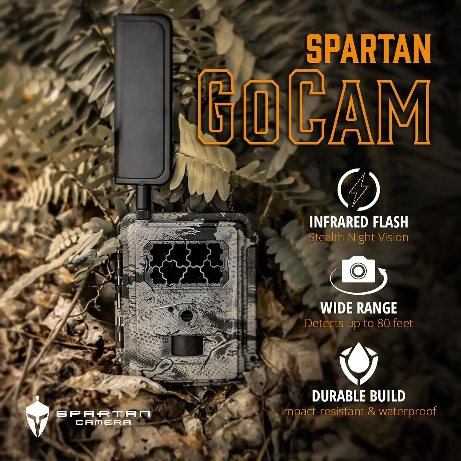 4G LTE Trail Camera, Spartan Multi-Carrier, Remotely Update Camera Settings, Fully Configurable via App, HD Video,