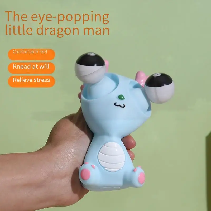 Creative Pop Eye Dragon Pinch Happy relief toy - Squeeze Googly eyes doll Vent toy