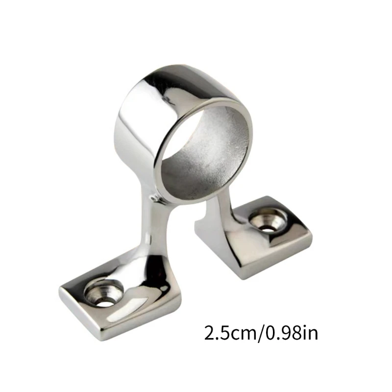 1pc Stainless Steel Hand Railing Fitting Center Bracket for 25mm Tubing Stable Durable Suitable for Watercrafts Marine Boat