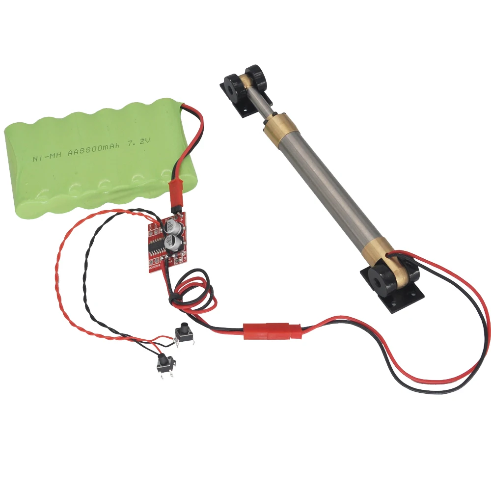 OD 12 ミリメートル金属電気シミュレーションシリンダー 35/55/70/90/120 ミリメートルストローク 5 V 〜 8.4 V プッシュロッド RC カー掘削機ロボットモデルおもちゃブロック