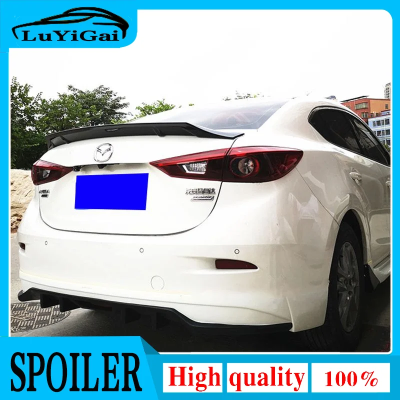 YKSRDNF High Quality ABS Material Rear Trunk Spoiler Trunk Wing Car Styling For Mazda 3 Axela 2014 2015 2016 2017 2018 2019