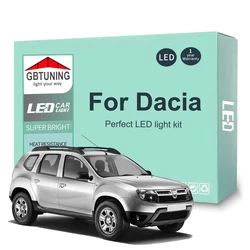 Car Accessories For Dacia Duster Sandero Jogger Lodgy Dokker Logan Spring Canbus Dome โLicense Plate LED Interior Light Bulb Kit
