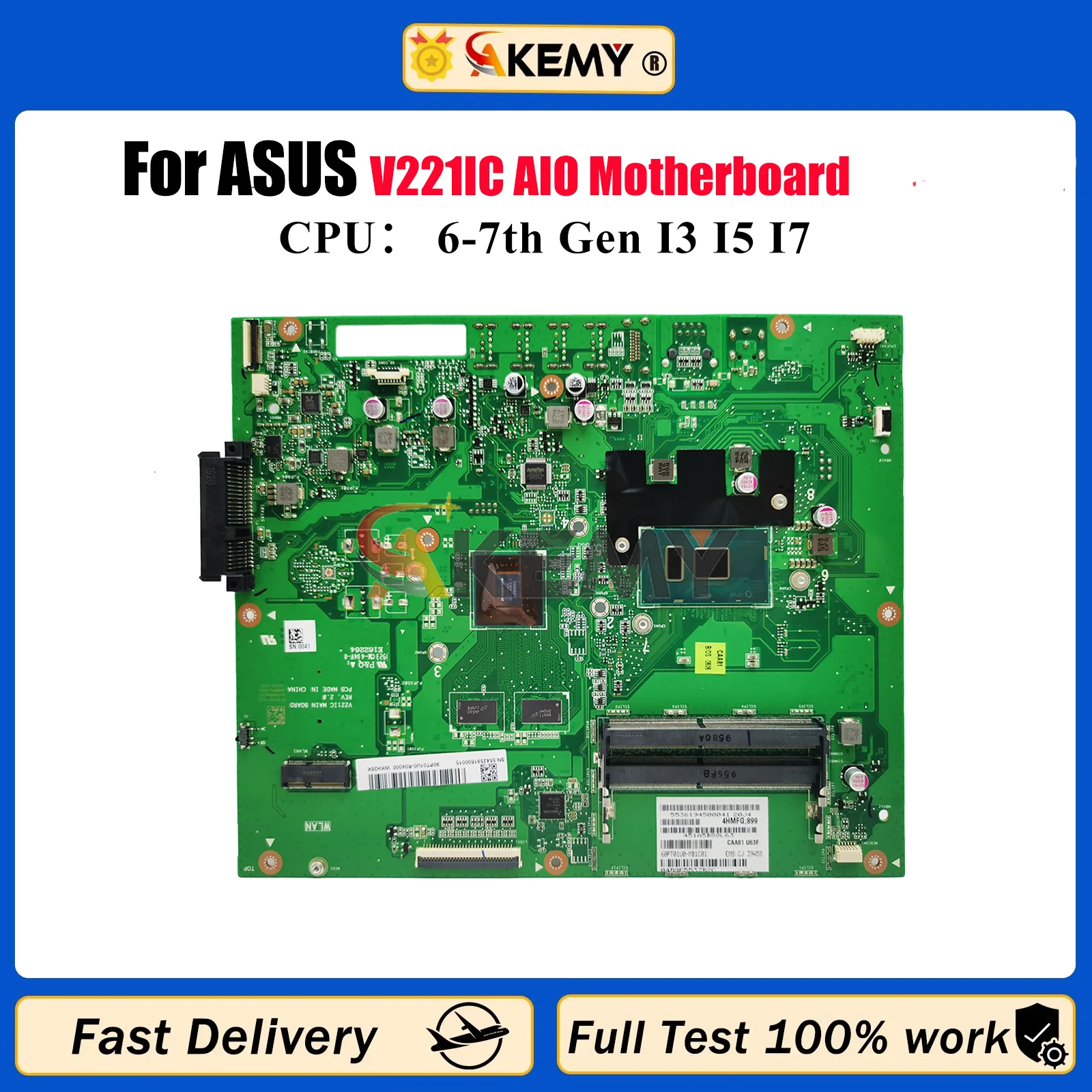 

V221IC Motherboard For ASUS Vivo AiO V221I V221IC V221ID Mainboard With I3 I5 I7 CPU 100% tests OK fast shipping High quality