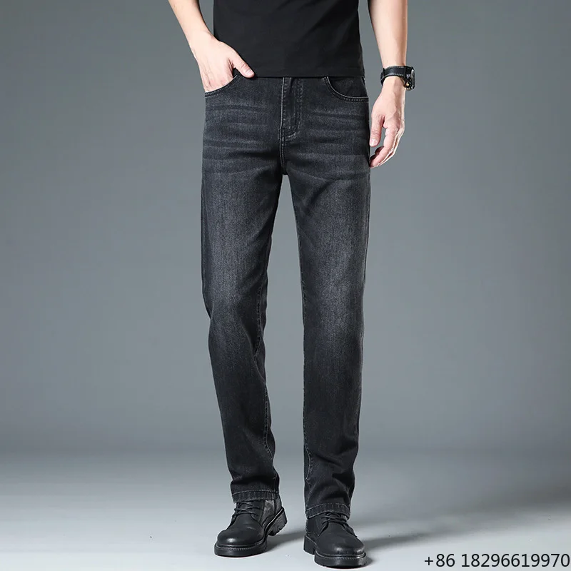 2025 Summer Comfortable Versatile Men's Jeans Straight Loose Jeans Casual Fashion Plus Size Men's Jeans
