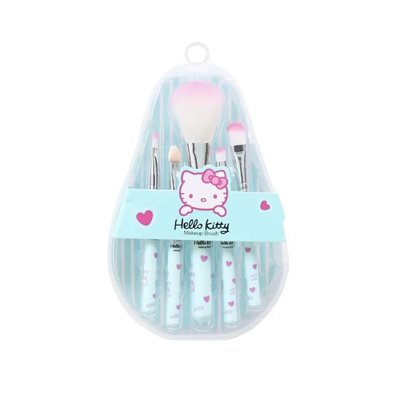 Hello Kitty Makeup Brush Set Anime Cute Blush Eyebrow Lip Eyeshadow Brushes Beauty Tools for Girls Birthday Gift 5/7/12Pcs