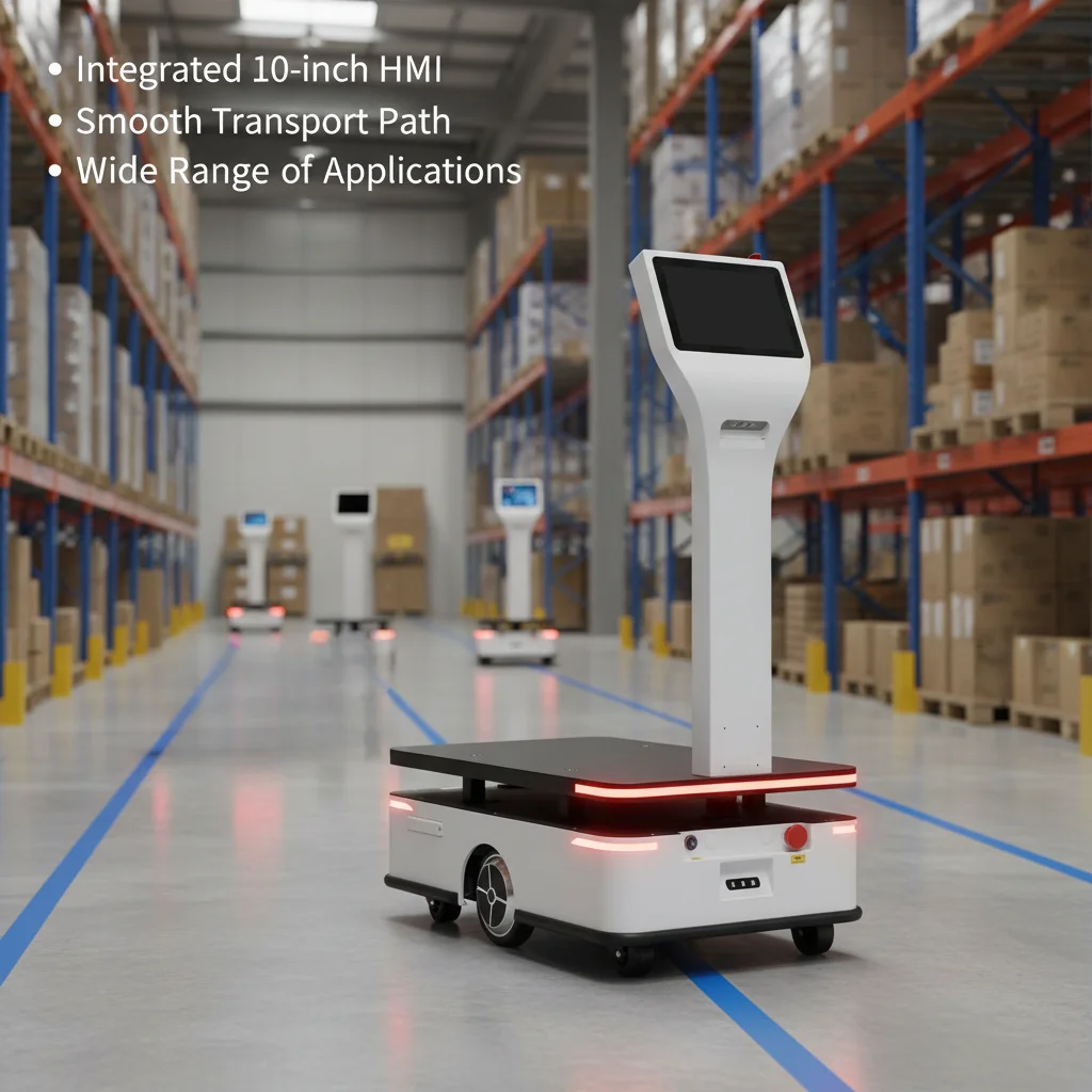 Intelligent Warehouse Logistic Robot Unmanned Control System Customizable 80kg Payload agv Transfer Cart Slam Amr