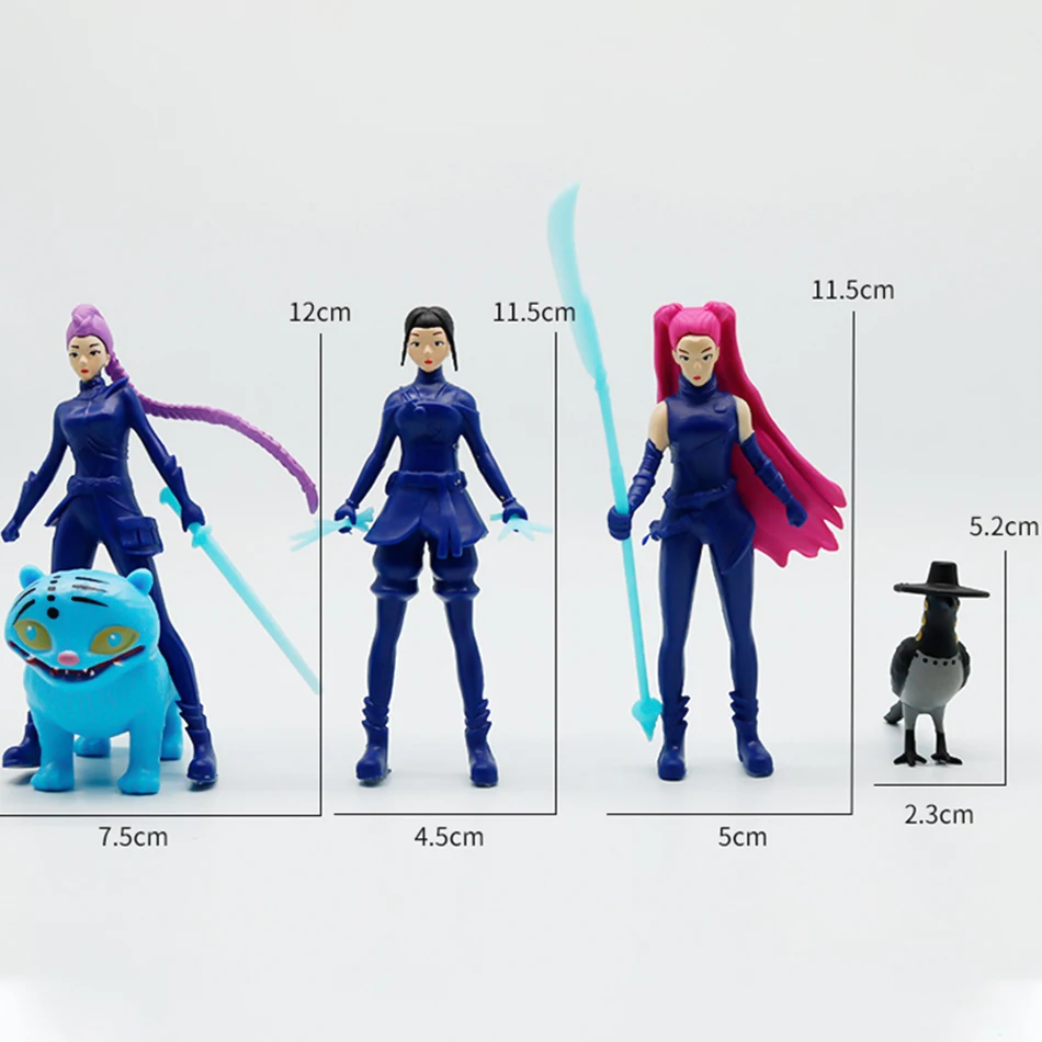 5 pieces/set of Demon Hunters Figure toys Derpys Tiger Rumi Mira Zoey Sussy doll ornaments for fans' birthdays Christmas gifts image 5