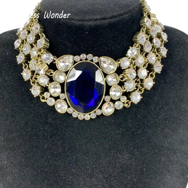 

Timeless Wonder Fancy Zircon Geo Beaded Statement Necklaces for Women Designer Jewelry Goth Trendy Rare Runway Luxury Brand 4529