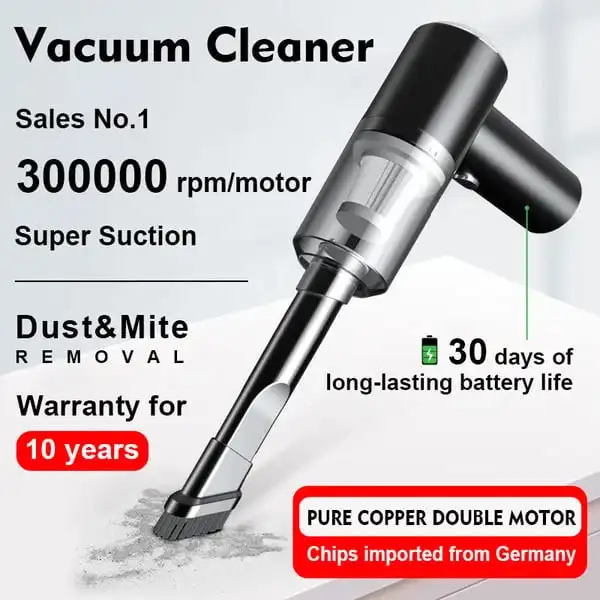 2 in 1 Car Vacuum Cleaner Wireless Charging Air Duster Handheld High-power Vacuum Cleaner For Home Office High Suction