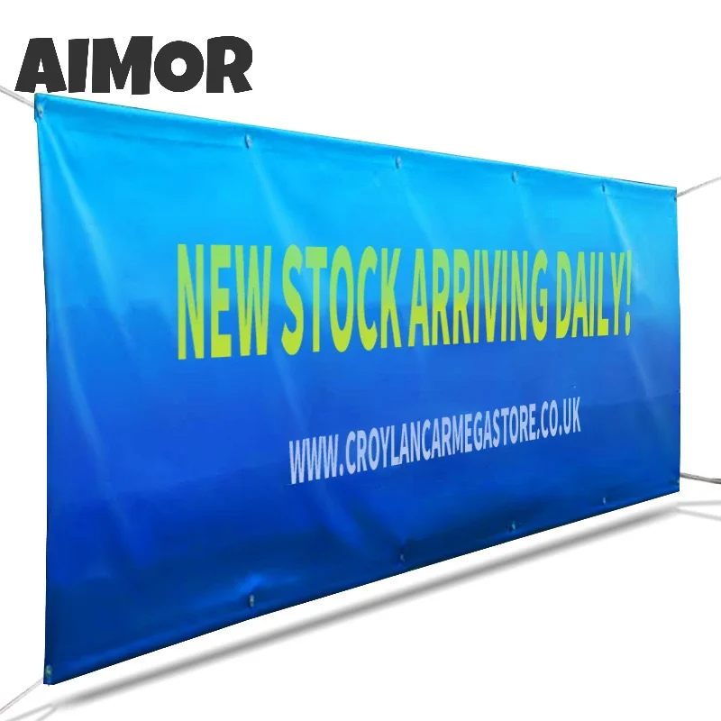 AIMOR DIY Vinyl Mesh Cloth Custom Banner Printed Outdoor Advertising Party Sport Signboard Supermarket Mall Propagate Decoration