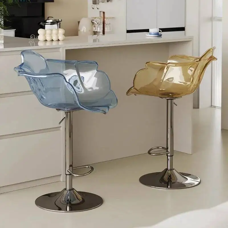 

Long Plastic Bar Stools Restaurant Bedroom Back Gaming Beach Relaxing Chair Reception Sillas Para Comedor Home Furniture