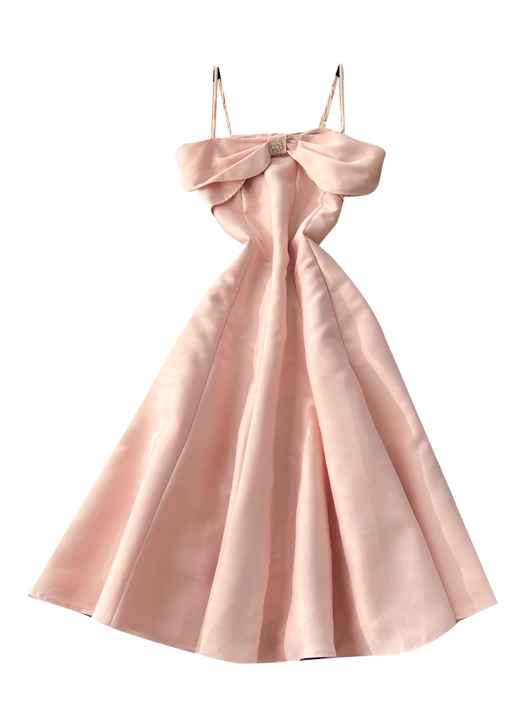 Princ Sle Sommer Ele Hohe Taille A-Linie Dr Damen Svel Luxus Dr Aosphere Sensation Langer Rock