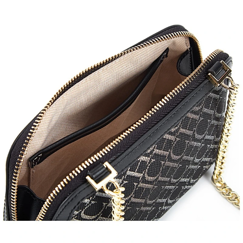 تصميم حقيبة كروس كلاسيكية عصرية للعلامة التجارية عبارة عن حقيبة كتف فاخرة خفيفة وسلسلة من جلد الغزال وحقيبة كارولينا هيريرا