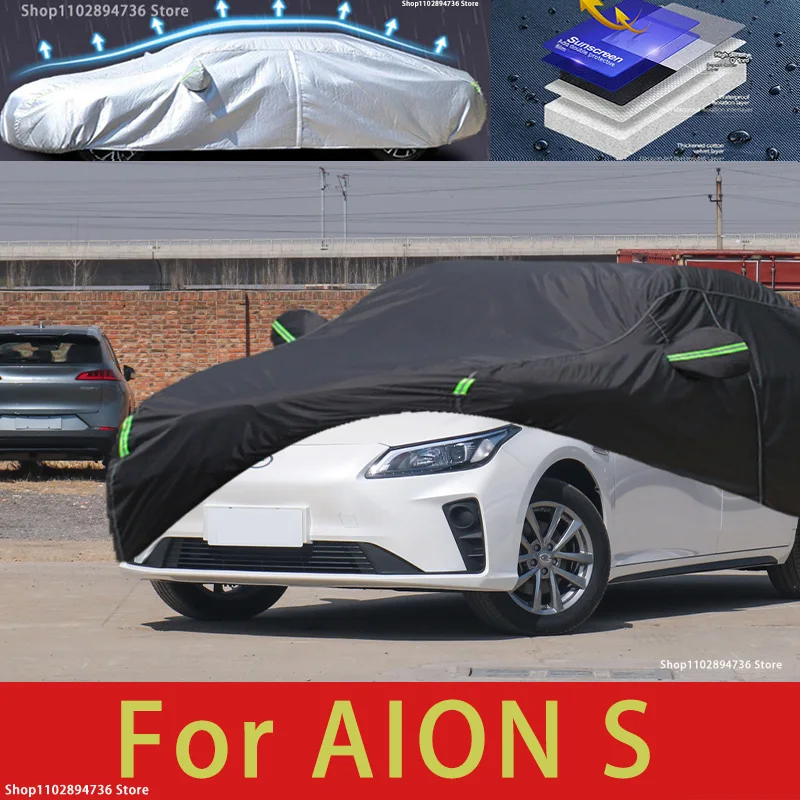 

For AION S fit Outdoor Protection Full Car Covers Snow Cover Sunshade Waterproof Dustproof Exterior Car accessories