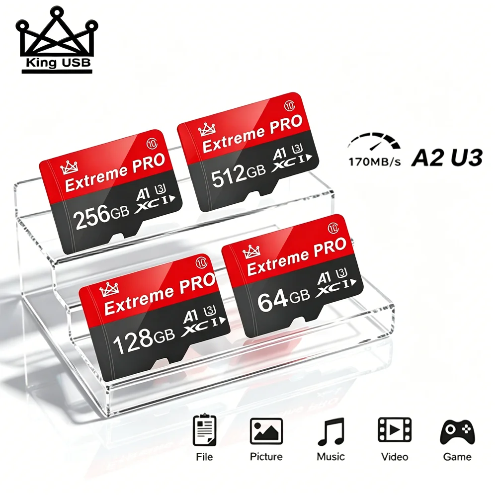 SD Card 128GB 256GB 512GB Memory Card Micro TF SD U3 V30 A2 High Speed Hot Sale For Drone Quadcopter 4K UHD Aerial Footage