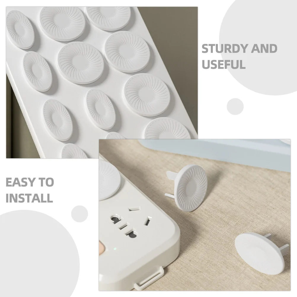 4 قطع من واقي قابس المخرج المقاوم للأطفال، مواد آمنة متعددة الاستخدامات، ثلاثة شوكات، سهلة الإزالة، تدوم طويلاً #6