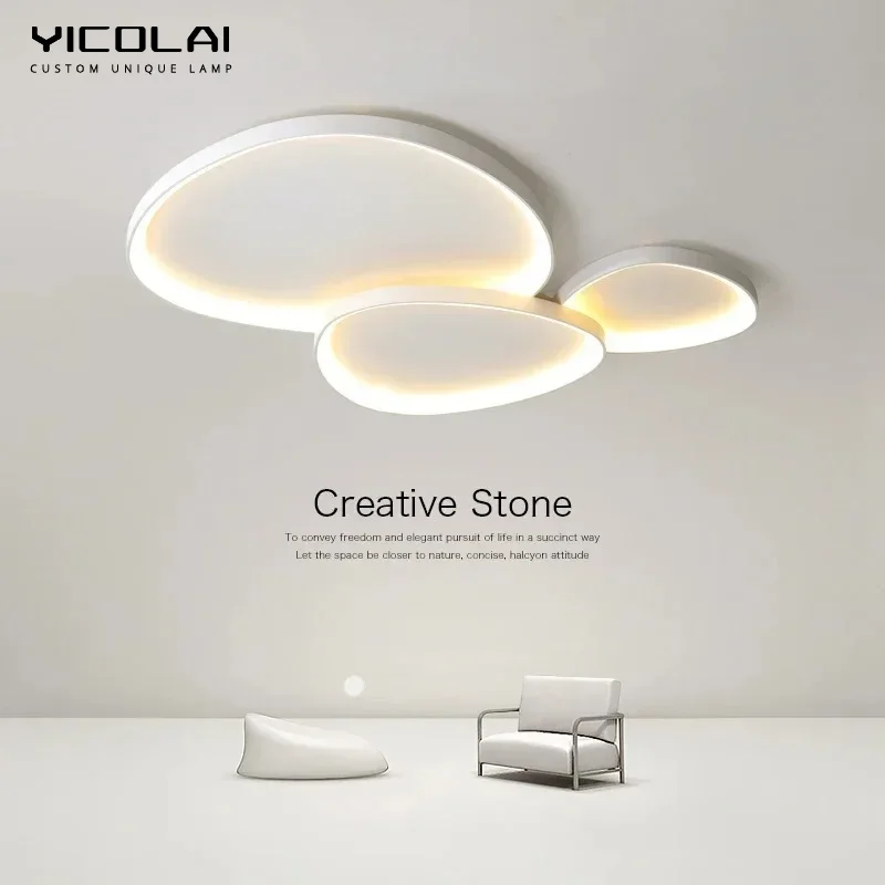 Nordic Clouds Ceiling Lights For Living Room Study Geometric Art Bedroom LED Ceiling Lamp Atmospheric Indoor Lighting Decoration