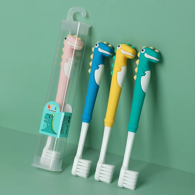 1pc Kids Cute Cartoon Dinosaur Toothbrushes Children Dental Care Ultra Soft Baby Children Toothbrush for 3-12 Years Old