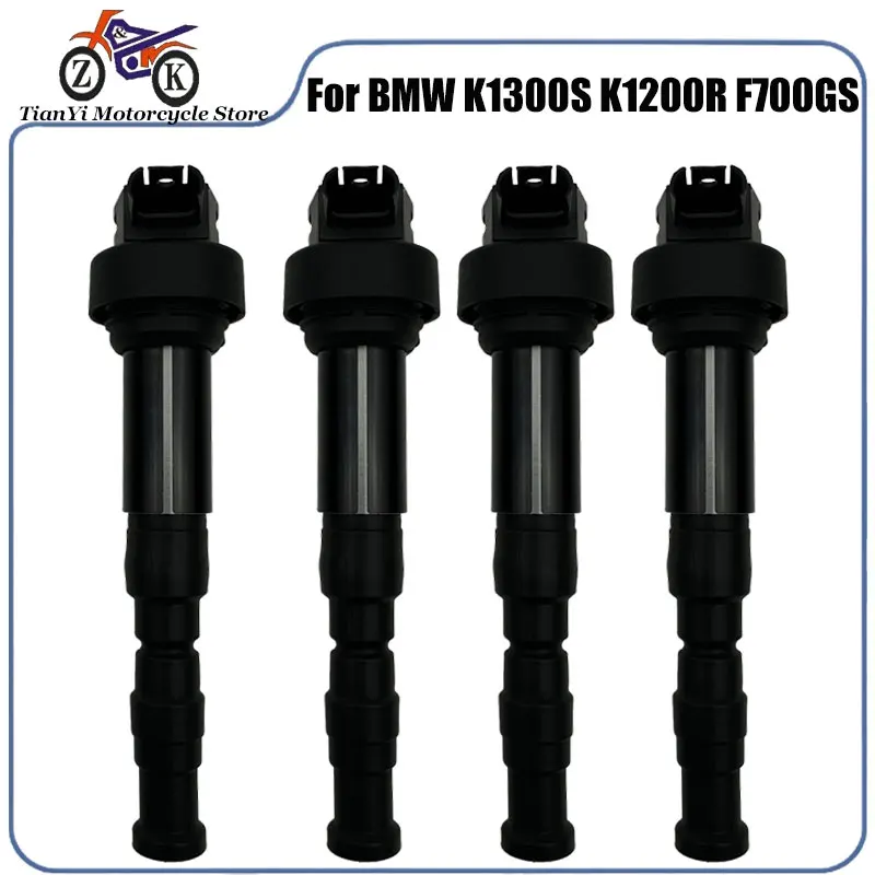 

4X Motorcycle Ignition Coils For BMW F650GS F700GS F800GT F800GS F800R K1200GT K1300GT 7715846-02 12137715846 Ignition Stick