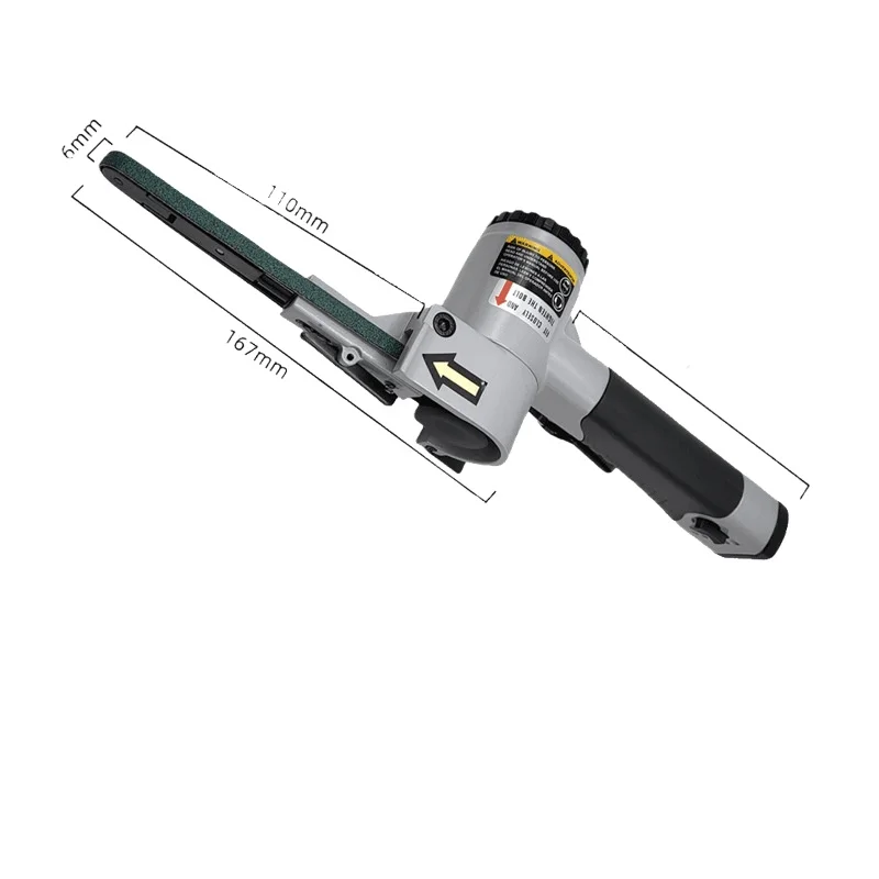 Pneumatic belt sander Handheld grinding Welding scar mold Angle trimming burr polishing matte Pneumatic sander
