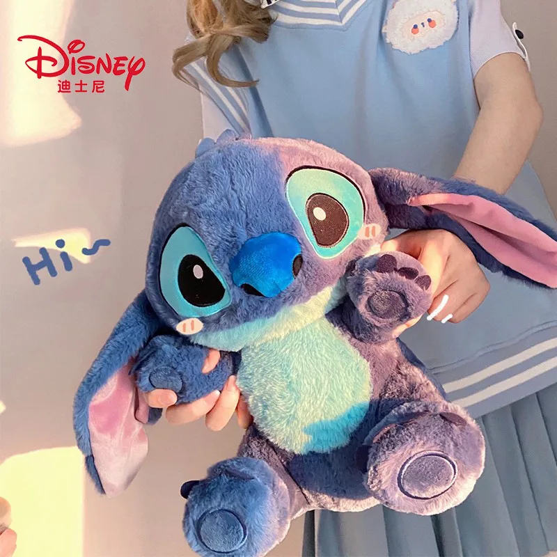 Original Disney Stitch Doll Plush Toy Lilo & Stitch Baby Dolls Birthday Gift Kawaii Soft Blue Purple Elf Stuffed Toys Xmas Gift