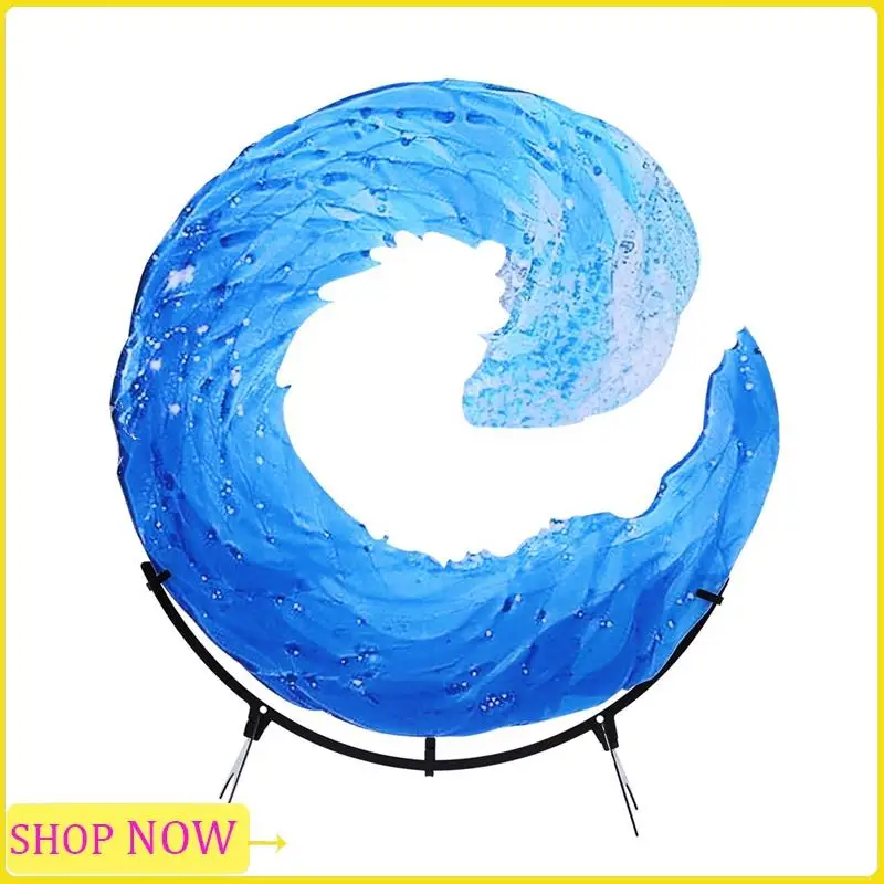 Especial Acrylic Wave Sculpture Wave Desktop Blue Flower Statue Bedroom Home Gift Ornaments Decoration