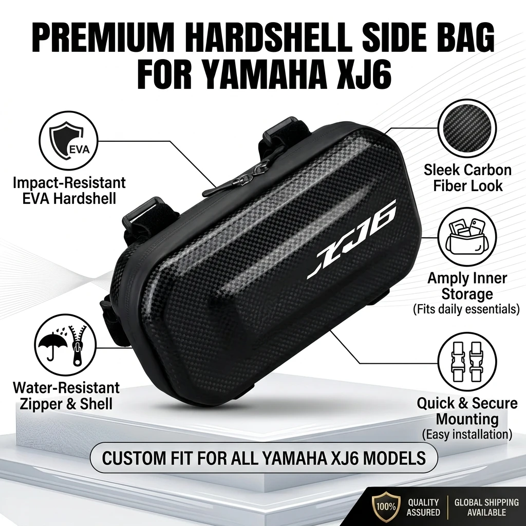 Easy To Clean Large Capacity EVA Motorcycle Saddle Bag Tool Bag With LOGO For YAMAHA XJ6 DIVERSION XJ6 xj6 XJ-6 All Years