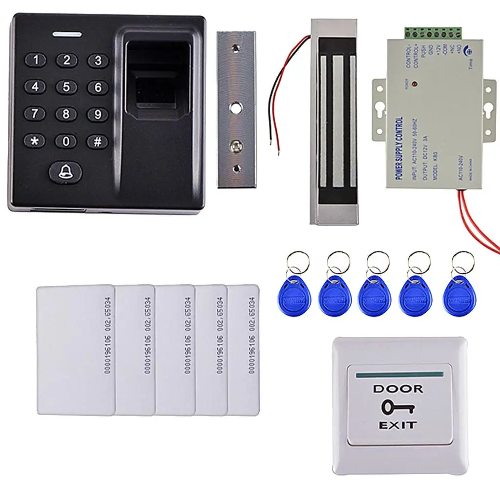 Door Access Control System Kits Set Fingerprint Card Entry Control
