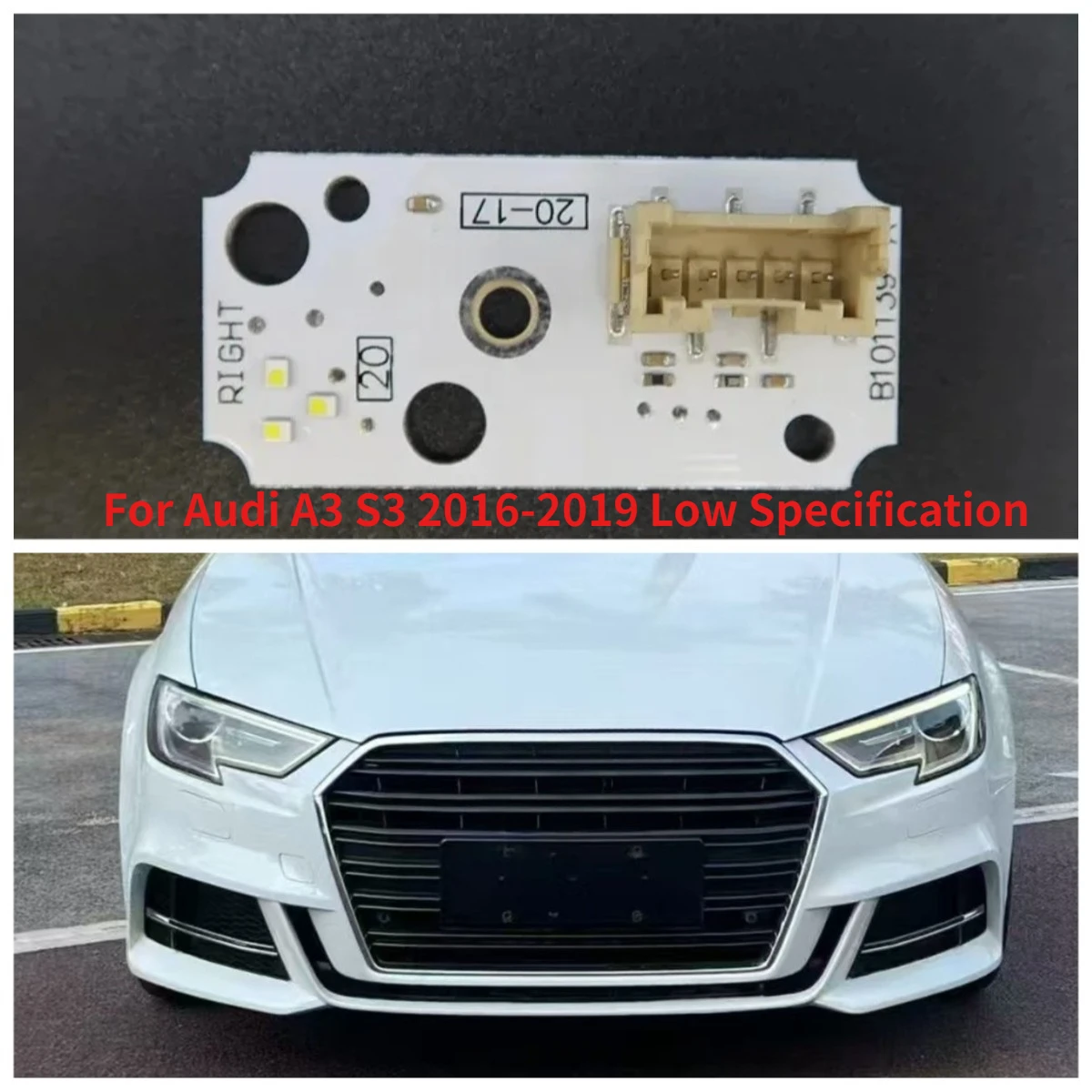 

New White LED DRL Light Source Circuit Board Ballast Microchip For Audi A3 S3 2016-2019 Low Specification Headlight Repair Parts