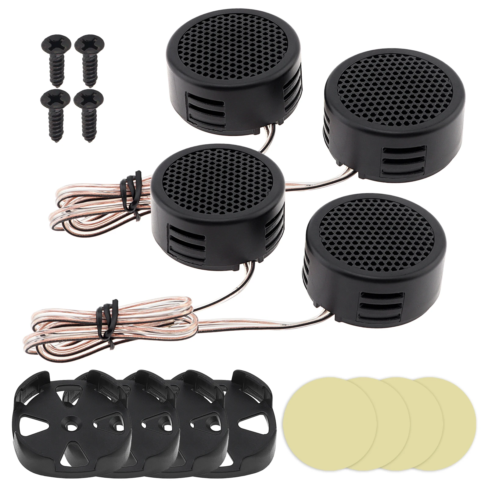 4pcs 500W Universal High Frequency Mini Dome Tweeter High Efficiency Car Audio System Speakers