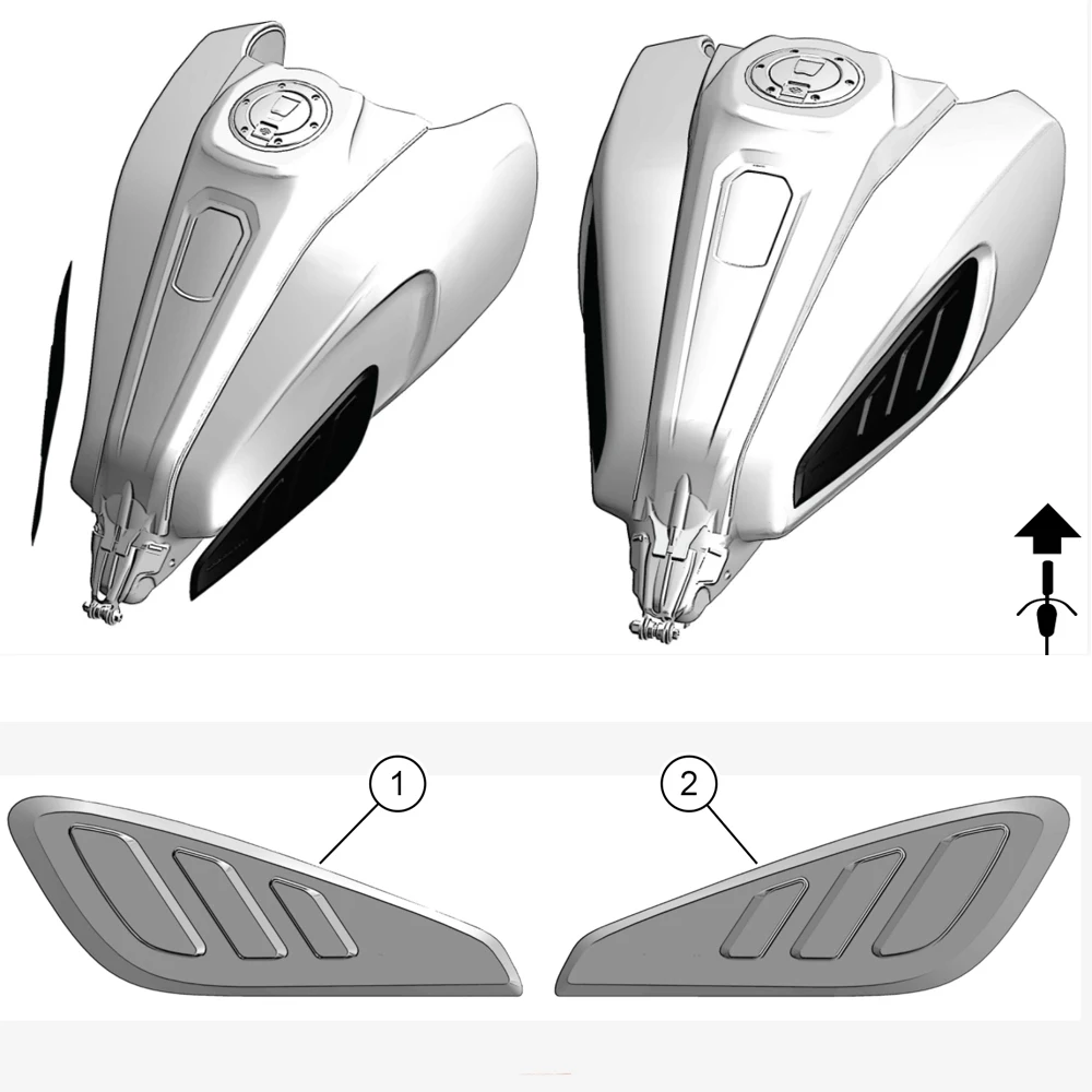 Motorcycle Non-slip Side Fuel Tank Stickers Waterproof Pad Rubber Sticker FOR PAN AMERICA 1250 PA1250 PANAMERICA1250 2021