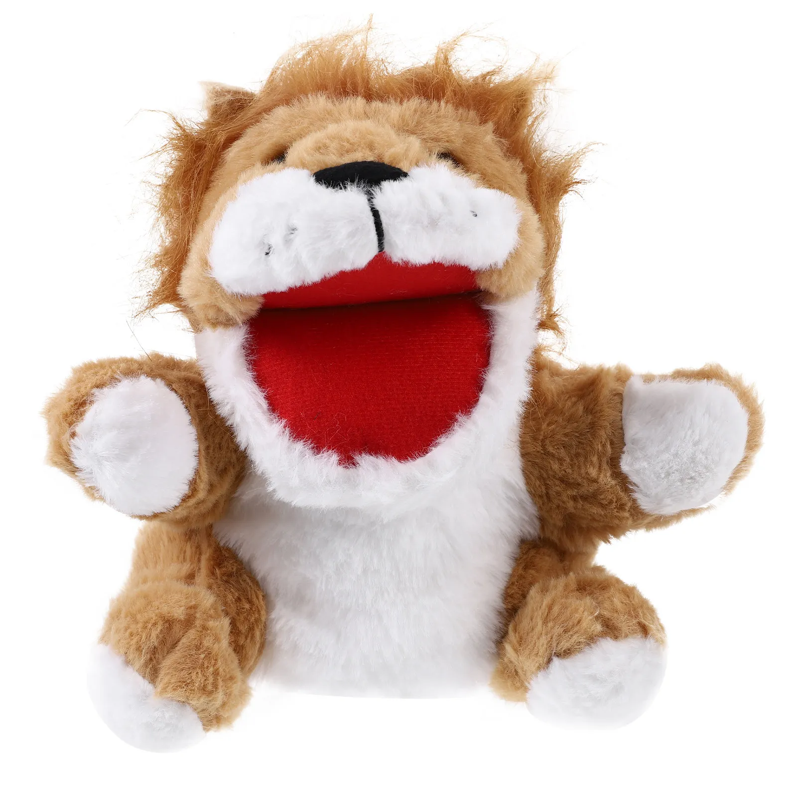 

Lion Hand Puppet Soft Movable Mouth Animal Interactive Storytelling Educational Cartoon Hand Puppet for Kids Parent-Child Play