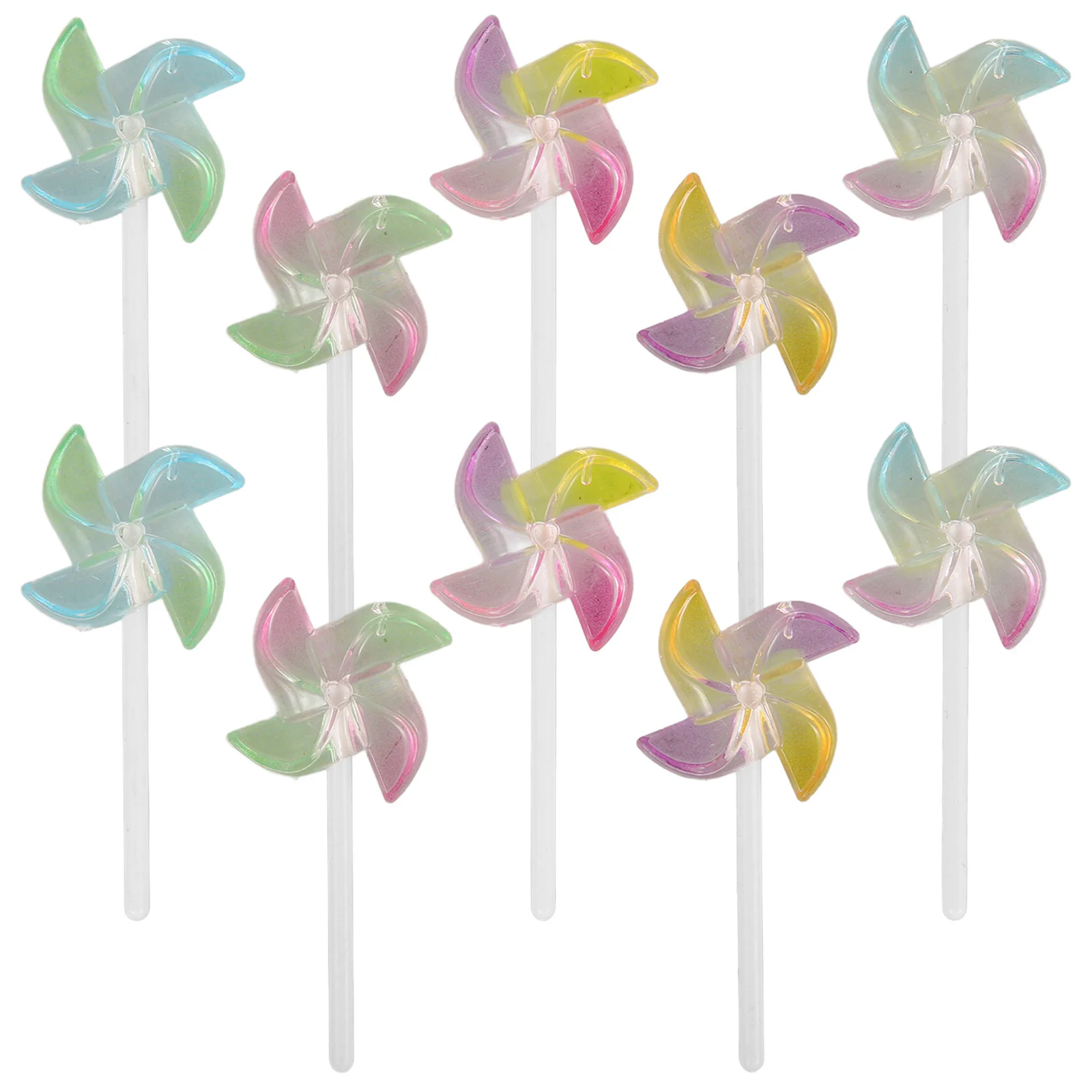 10 Buah Gantungan Kunci Resin Bentuk Lolipop untuk Proyek Kerajinan DIY, Liontin Gaya Kalung Gelang, Aksesori Dekoratif