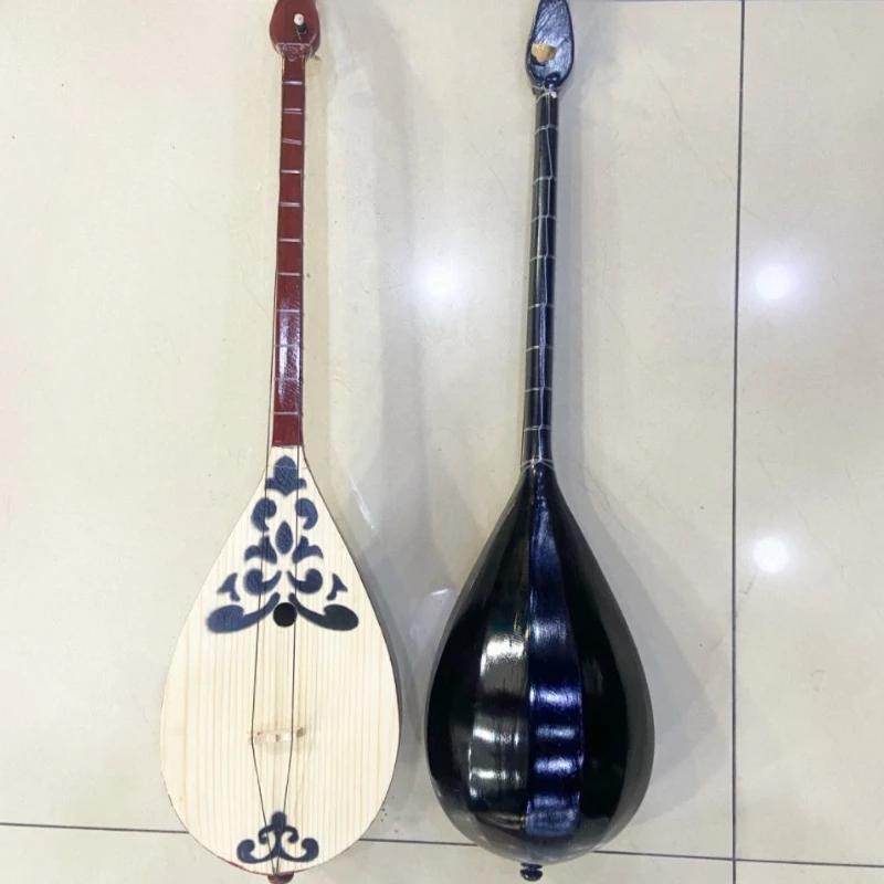80CM Dombra 2 String Kazakh Ethnic Musical Instruments Children Beginner Playing Dombra Traditional Handmade Plucking Instrument
