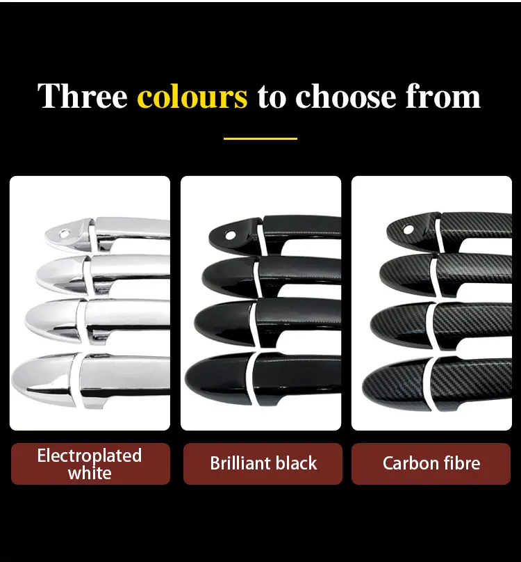 For Peugeot 301 Accessories Citroen C Elysee 2012~2024 Car Door Handles Covers Exterior Scratch Protective Decor Car Accessories