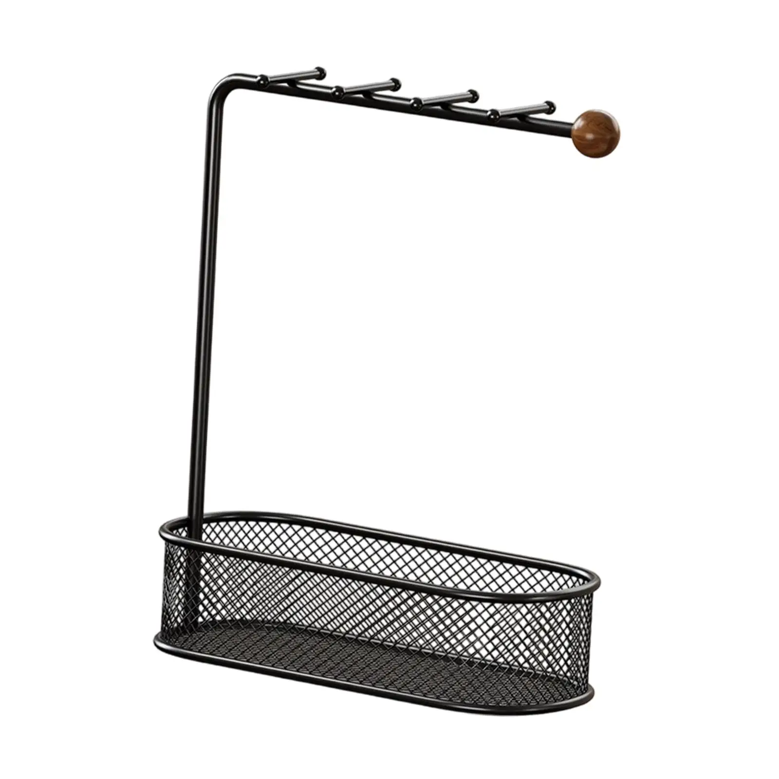 Tabletop Wind Chime Stand Iron Brush Hanging Rack Multifunction Organizer for Bedroom Window Decor