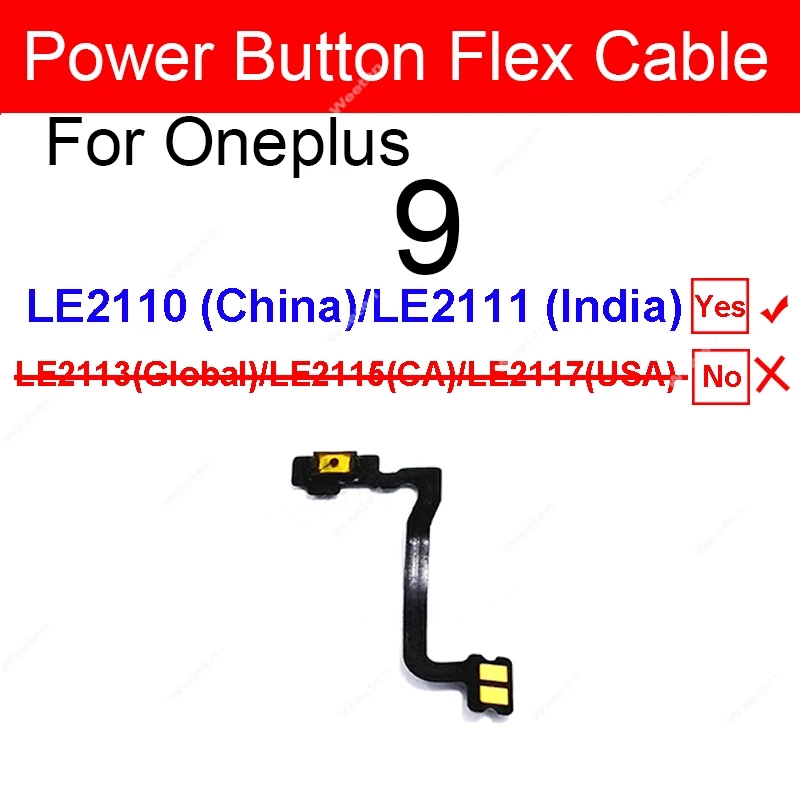 For Oneplus 1+ 9 9 Pro 9R 9RT On Off Power Volume Side Buttons Volume Power Keys Flex Ribbon Replacement image 2