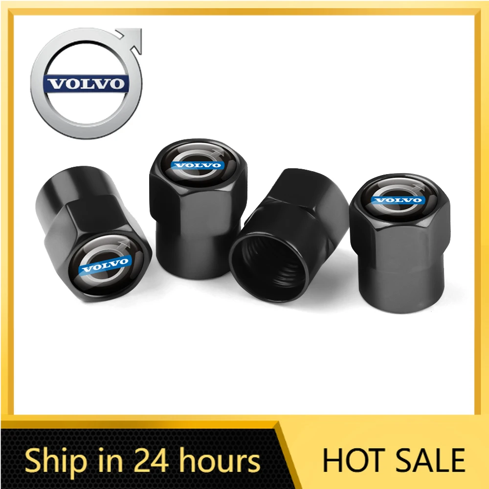 

2026 Новинка для эмблем Volvo, 4 шт./компл., колпачки клапанов для автомобильных колес, металлическая крышка штока для Volvo R design T6 AWD S40 S60 S90 XC40 XC60 X