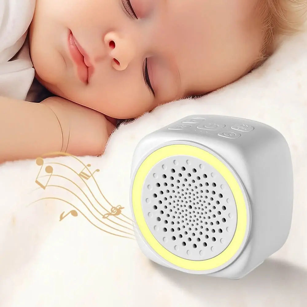 

with RGB Lighting Baby White Noise Machine White 26 Types Soothing Music Sleep Sound Player Night Light with Timer