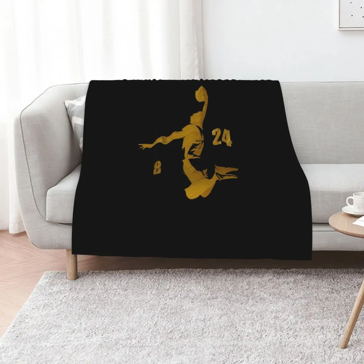 Number 8 and 24 Basketball Sport Memorial Throw Blanket Spring Fall Cozy Throw Blanket for Couch