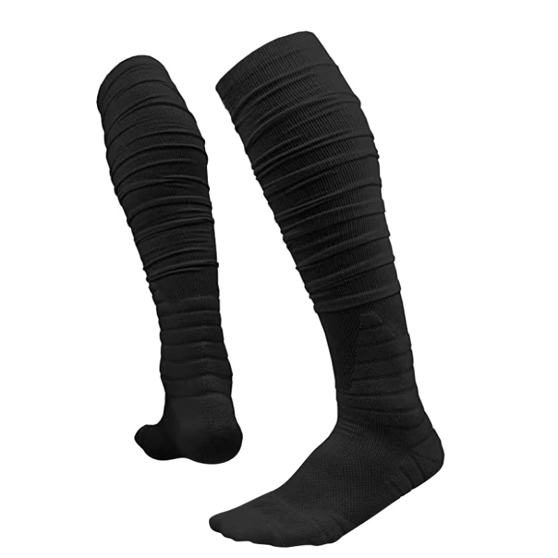 Football Socks Extra Long Padded Scrunch Athletic Socks Extra Long Stockings Outdoor Sports Accessories for Men Women